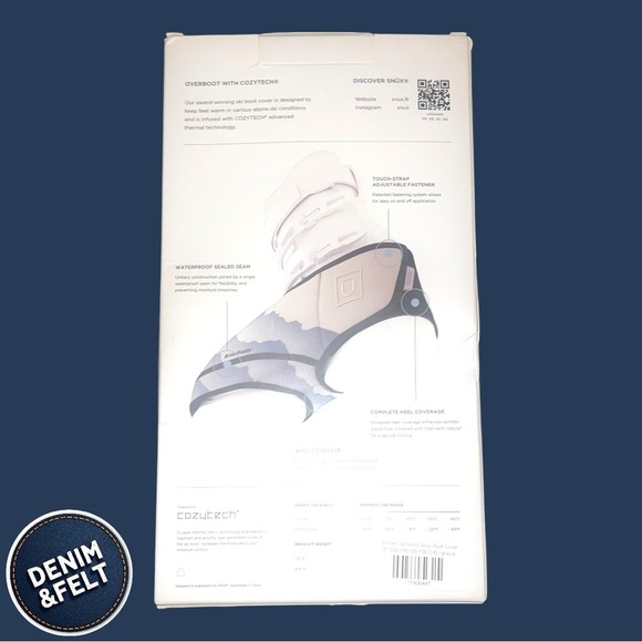 MadHappy Adults Unisex Thermal Ski Boot Cover | White and Blue | NEW/NIB 🎿⛷️🚡 - Picture 8 of 16